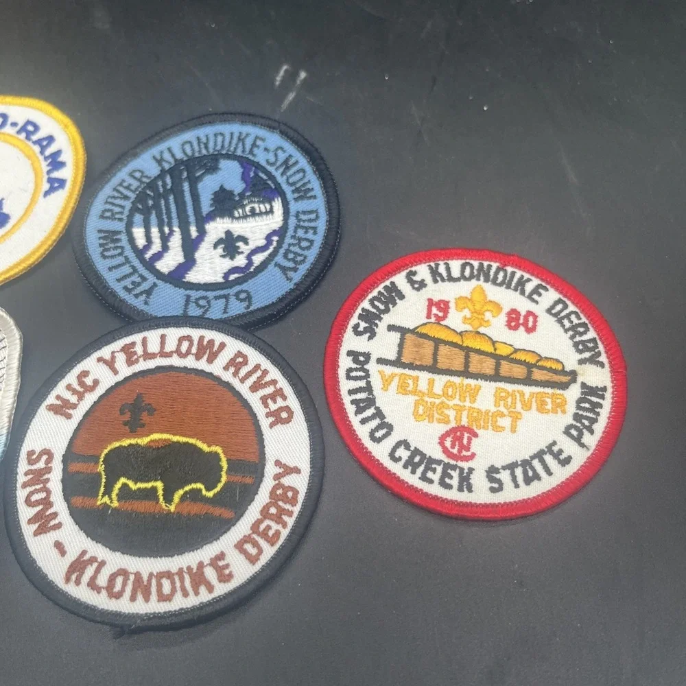 Vintage 1970s-80s Boy Scout Patch Lot (5) Yellow River District Klondike Derby - Picture 6 of 16